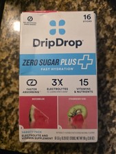 DripDrop Zero Sugar Electrolyte Powder Drink Mix Variety Pack 16 Sticks