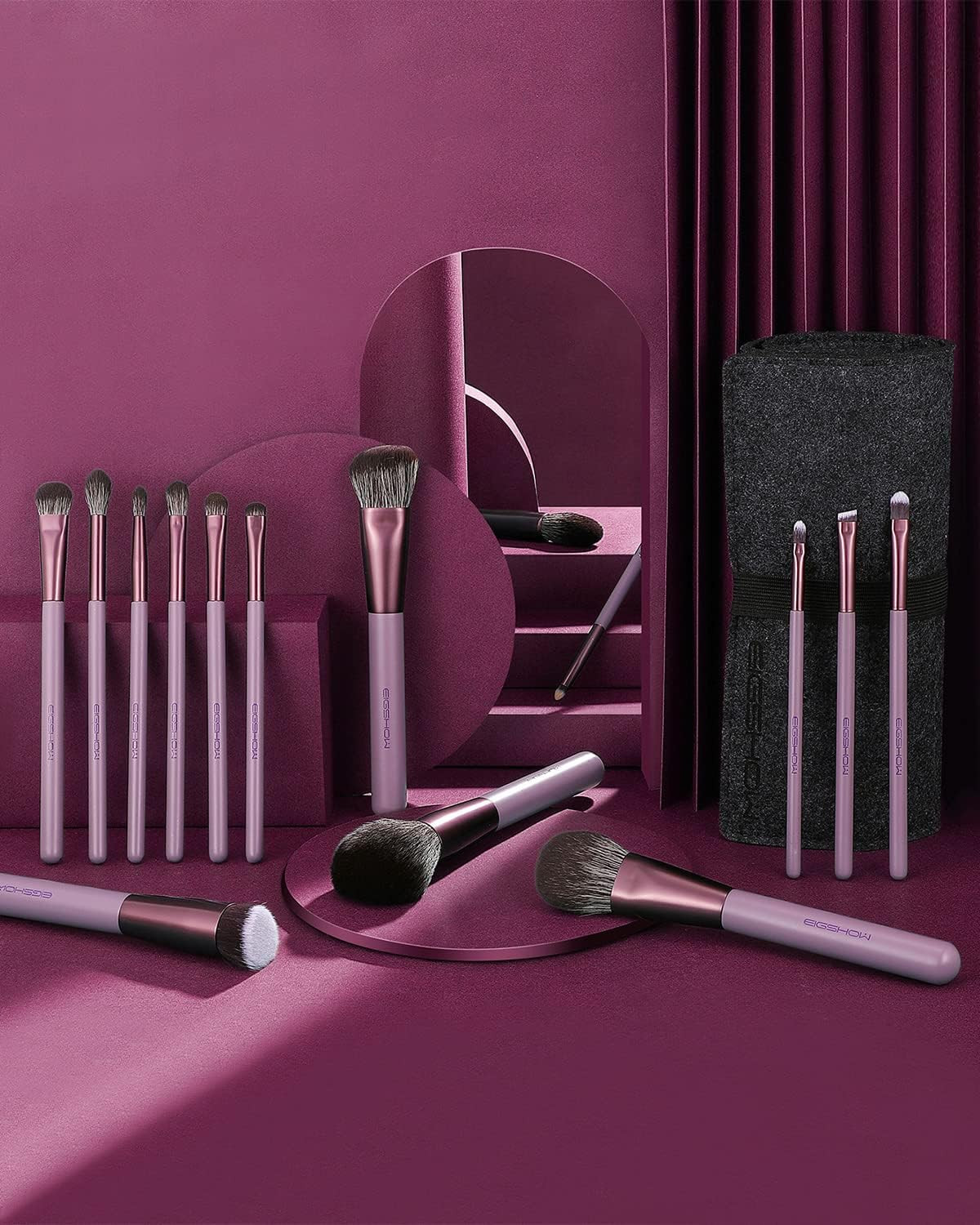 Set Pennelli Trucco Vegano Essentials | 15 Pezzi Alta Precisione - 4