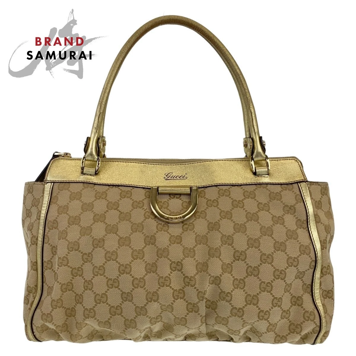 Gucci Abby beige or quincaillerie toile Gg 189831 sac fourre tout bandoulière pour femme 4060