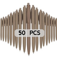 BallPoint Pens, 50 Pack BLACK Ink ,Bulk Pens, Brown Coffee Barrel,Click Pens...