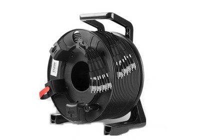 Armored Fiber Optic Cable ST to ST 8 Strands Single Mode with Fiber Reel