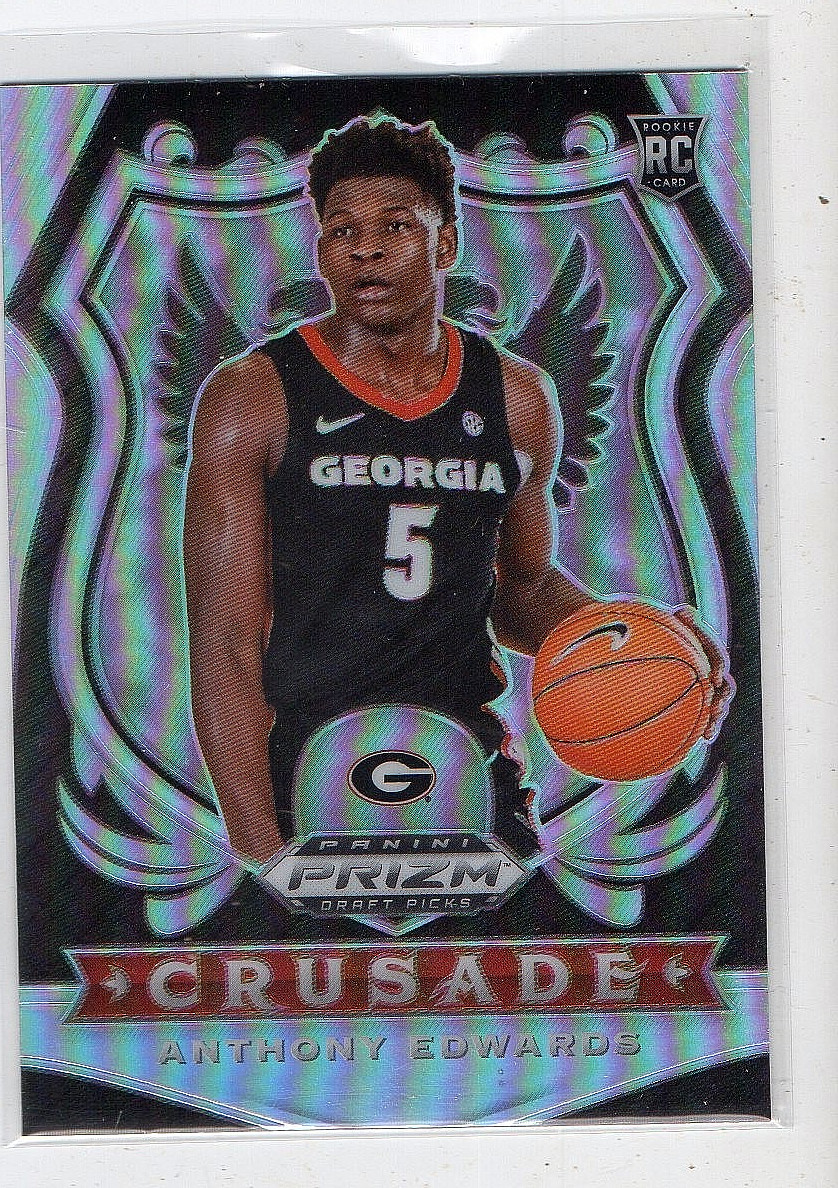 2020 Panini Prizm Draft Picks Anthony Edwards RC Crusade Silver Prizm #81 NM-MT