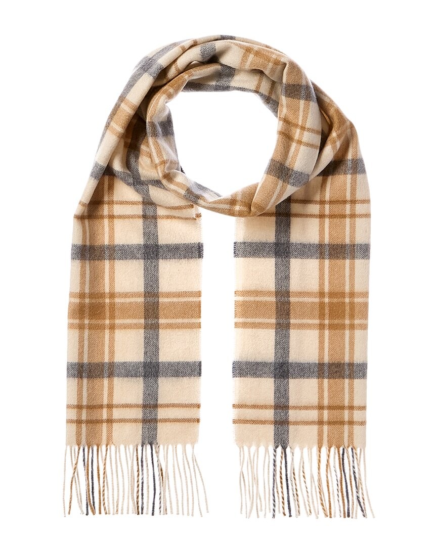 Amicale Cashmere Scottish Plaid Cashmere Scarf Womens Brown 12290₽