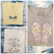 Life Is Good Woman's M/M/L Bundle Beach Lake River Sandal Active