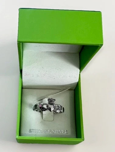 Vtg By SOLVAR Sterling Silver Celtic Irish Claddagh Braided Band Unisex Size7.5