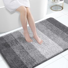 OLANLY Large Bathroom Rugs Mat 44x32, Extra Soft Absorbent 44" X 32", Grey