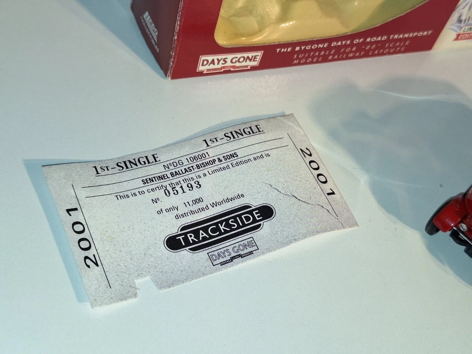 Lledo Days Gone DG106001-Ltd Ed. Sentinel Ballast Tractor. 1:76 scale. New cond - Image 2 of 4