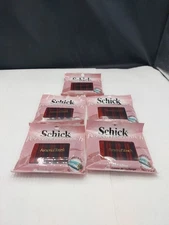 Lot of 5 Schick Personal Touch Razor Cartridges with Vitamin E & Aloe, 4 Refills