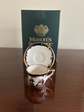 Brand New Boxed Masons Ironstone Blue Mandalay China Miniature Cup & Saucer