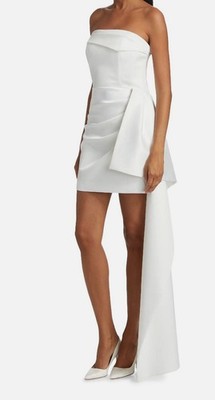 Nicholas the Label Women's White Calliope Draped Strapless Minidress Size 2