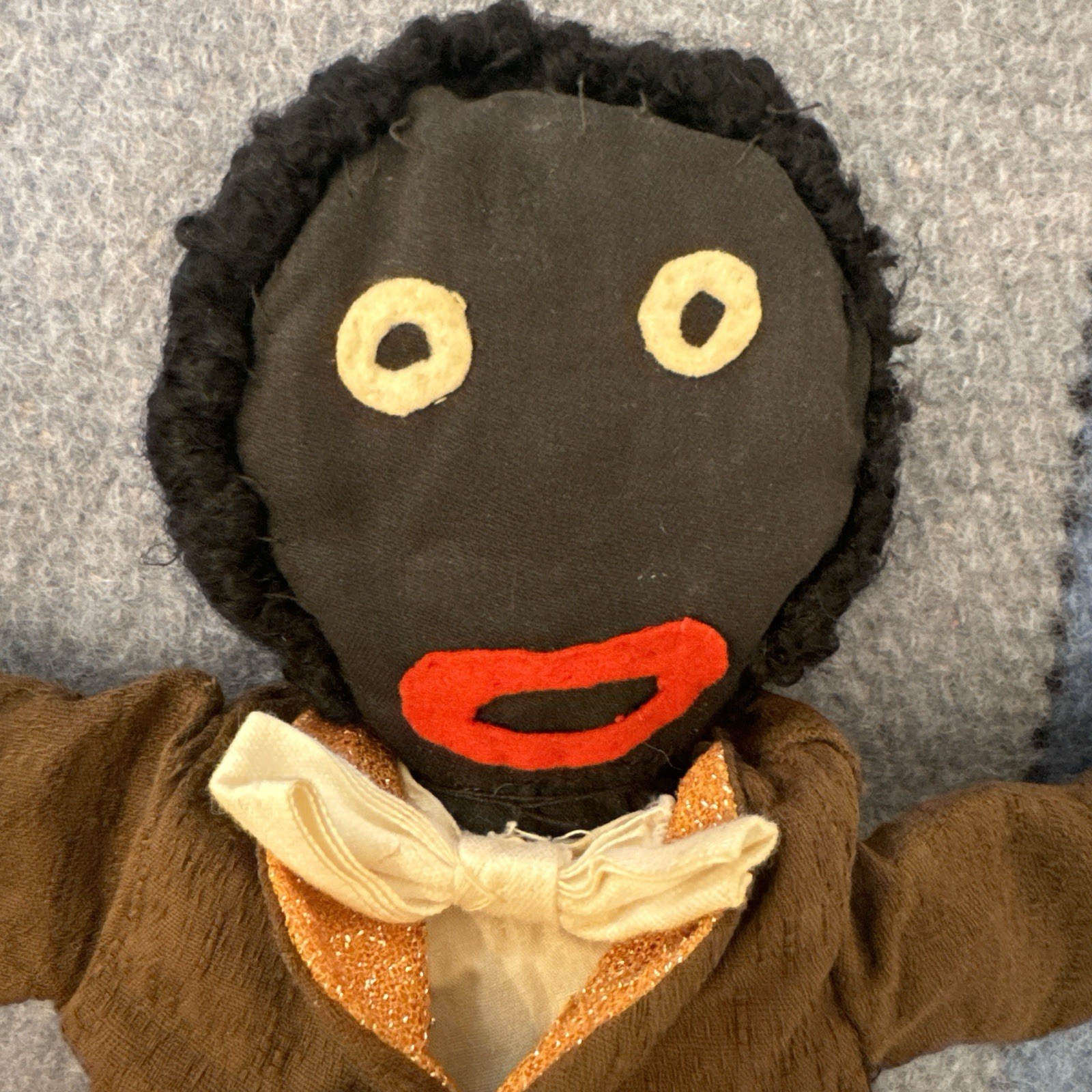 Antique Black Cloth Doll Handmade 18” Ultra Rare