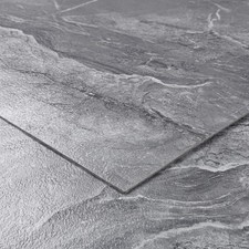 Dark Marble Peel and Stick Floor Tile Waterproof Bathroom Floor Tiles Self Ad...