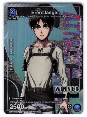 Eren Jaeger (Release Event Winner) UEPR/AOT-1-026 Foil Uncommon NM