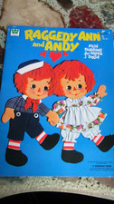 WILTMAN Vintage RAGGEDY ANN And ANDY Paper DOLLS BOOKLET - 1974