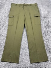 Boy Scouts Of America Pants Men 42x29 Sage Green BSA Uniform Cargo Hiking Vtg