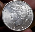 PEACE DOLLAR 1925 FROSTY BU++++ NICE 90% SILVER DOLLAR PQ BEAUTY