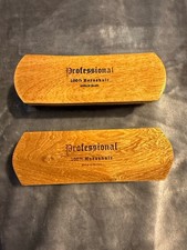 Vintage Professional Shoe Brush Pair   100 Horsehair   Dark  Light Bristles