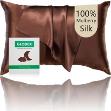 100% Pure Mulberry Silk Pillowcase 25 Momme 6A Silk With Hidden Zipper Queen