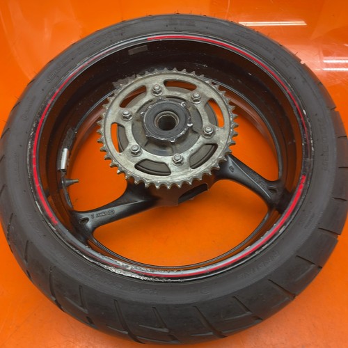 09-15 SUZUKI GSXR 1000 OEM STRAIGHT REAR WHEEL BACK RIM W SHINKO TIRE
