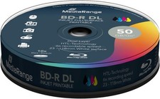10 MediaRange BD-R Dual Layer 50GB   6x Blu-r...