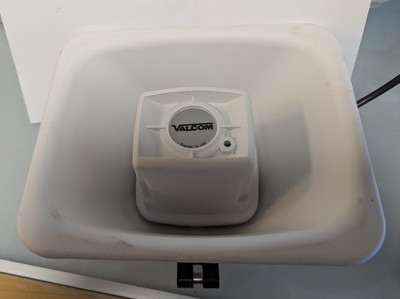 Valcom V-1080 Flexhorn One-Way Self Amplified Paging Horn Speaker - White