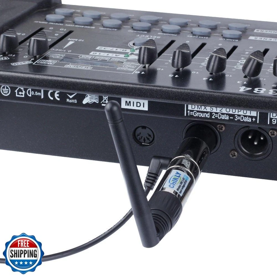 CHINLY 4pcs DMX512 DMX Dfi DJ 2.4G Wireless 3 Receiver with Light Dome and 1  - Image 2 of 4