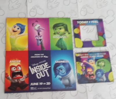 How I Feel Inside Out Magnet Set June 19 in 3D Joy Fear Disgust Anger Sadness