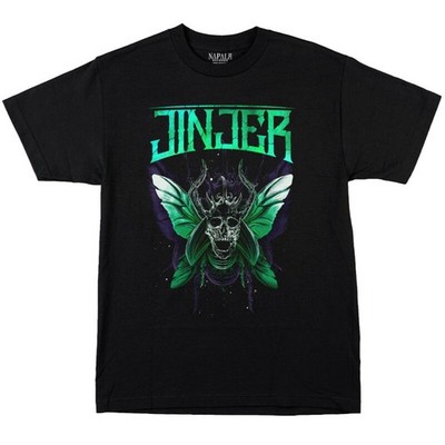 Jinjer T-Shirt Herren Butterfly Skull schwarz Band-Merch, Bands
