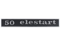 Schriftzug Rahmen Hinten -OEM QUALITÄT- Vespa 50 Elestart (Rechteck) - Vespa 50