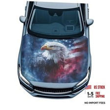 American Flag Bald Eagle Car Hood Covers Vehicle Front Hood Cover Protector