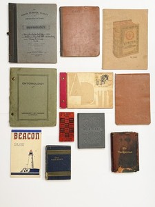 Vintage 1910-1950s Handwritten Diaries, Journals & School Notebooks - LOT of 11