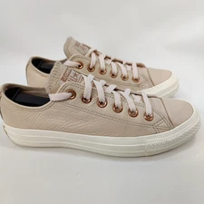 Converse Chuck Taylor Low Top Blush Pink Leather  159037C Women's Size 7