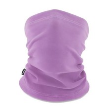 Kids Fleece Neck Warmer Gaiter - Winter Face Cover for Snow Play  Light Purple