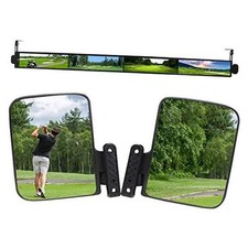 Golf Cart Mirror, Universal 4 Panel Rear Golf Cart 4 Panel View Mirrors Set
