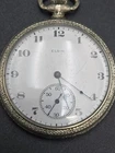 Antique 1922 Elgin Mechanical 3/4 Plate Art Deco Blued Hands- Men's Pocket Watch