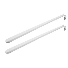 20in Shoe Horn, 2Pcs Metal Curved Handle Shoe Helper, Silver Tone