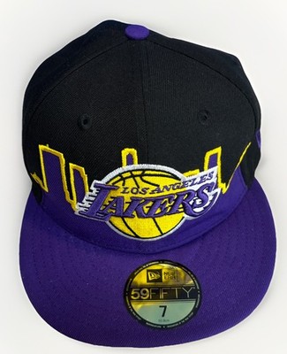 New Era LA Lakers Purple/Black 2022 Tip Off 59Fifty Fitted Hat Sz 7. Cityscape.