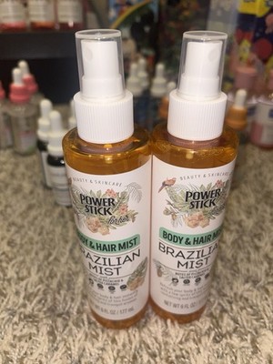 2ct Power Stick For Her Brazilian Mist, Hair And Body Mist 6oz.