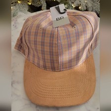 NWT BP. Collegiate Plaid Baseball Cap