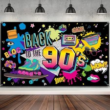 Irenare Back to The 90s Backdrop for Party 72.8 x 43.3 Inch, Random color