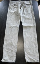 Levi's 501 Jeans Mens 36x32 Grey Denim Cotton Straight Leg Levi Strauss LV074