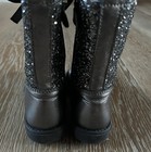 CLARYS Girls Glitter Lace-Ups Leather Boots In Pewter EURO 26/US 9.5 EUC — photo 7