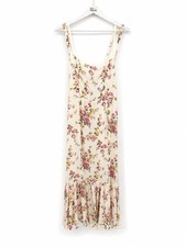 Reformation Irisa Floral Maxi Dress Flounce Ruffle Size 12 Lace Coquette Formal