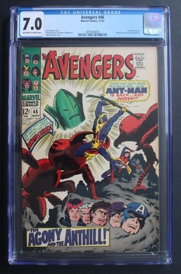 Avengers #46 Re-Intro ANT-MAN 1967 Hercules Black Widow 1st WHIRLWIND CGC 7.0