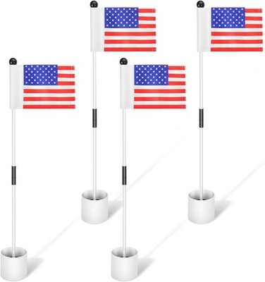 3FT Golf Flagstick Mini, Golf Putting Green Flags with Hole Cup for Yard, 2 Sect
