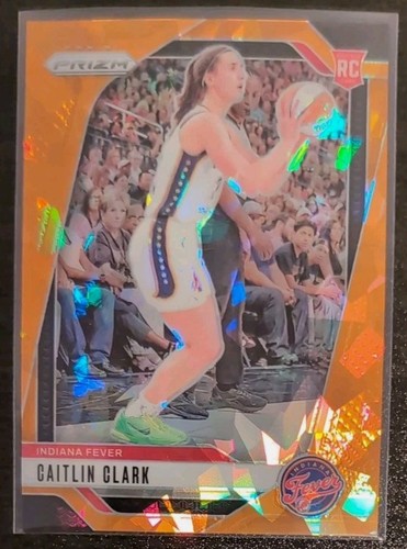 Caitlin Clark #22 2024 Panini Prizm WNBA Rookie Card RC Fever Orange Ice Prizm