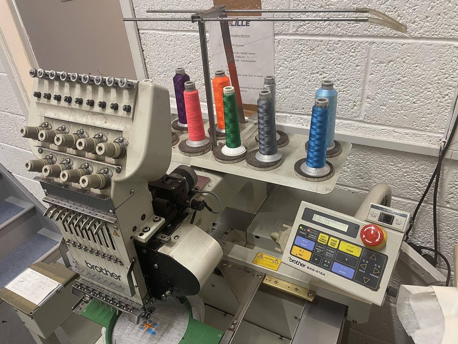 Brother industrial embroidery machine BAS416A 9 Needle. eBay