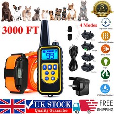 3000 FT Remote Dog Shock Training Collar Rechargeable Waterproof Pet Trainer NEW