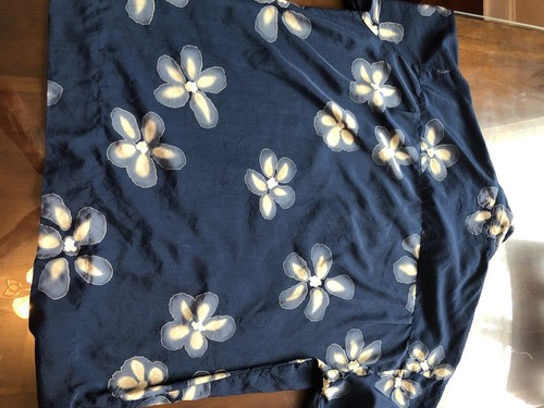 PH B NYC Button Up Shirt Blue Floral Size XL Men Short Sleeve - Picture 9 of 10
