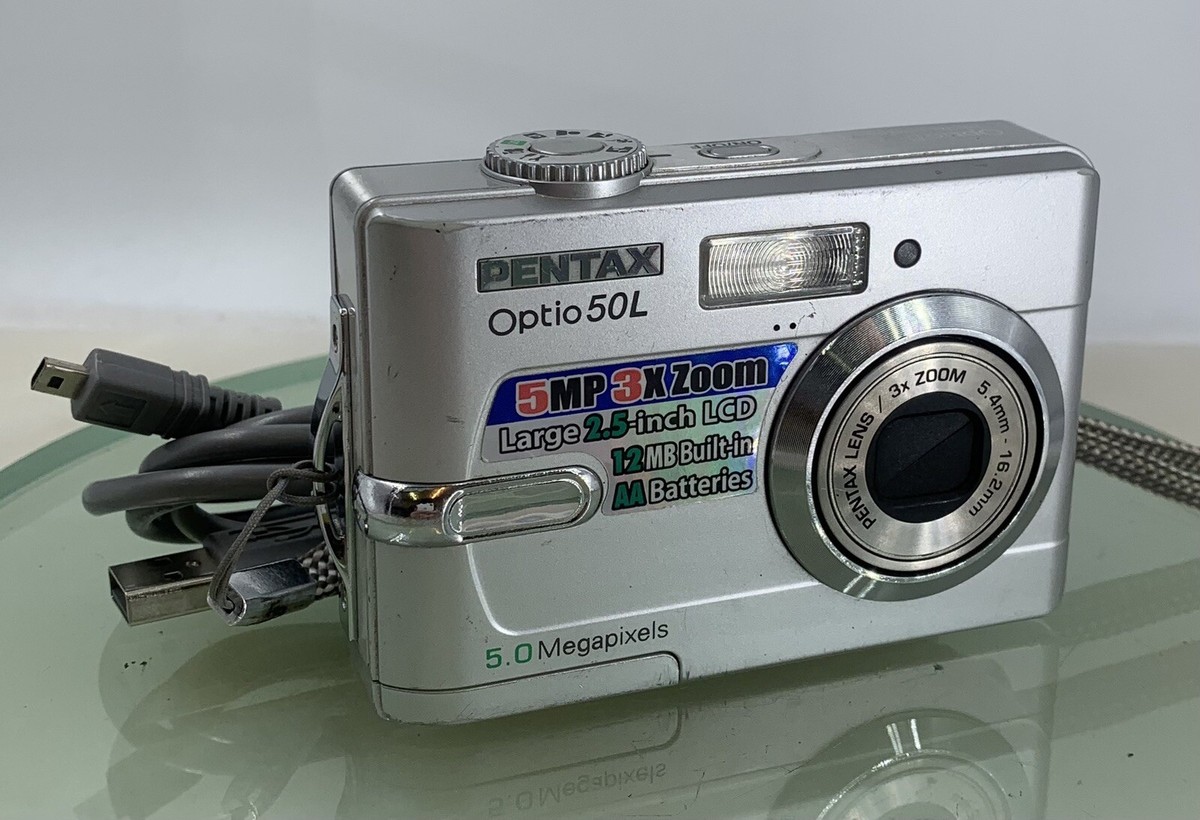 Pentax Optio 50L 5.0MP Compact Digital Camera + WIRE SILVER TESTED